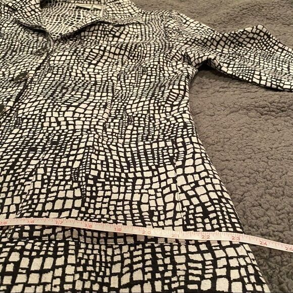 Chico’s Blazer Black/White Sz Large 3/4 Length Sleeve - Picture 11 of 13